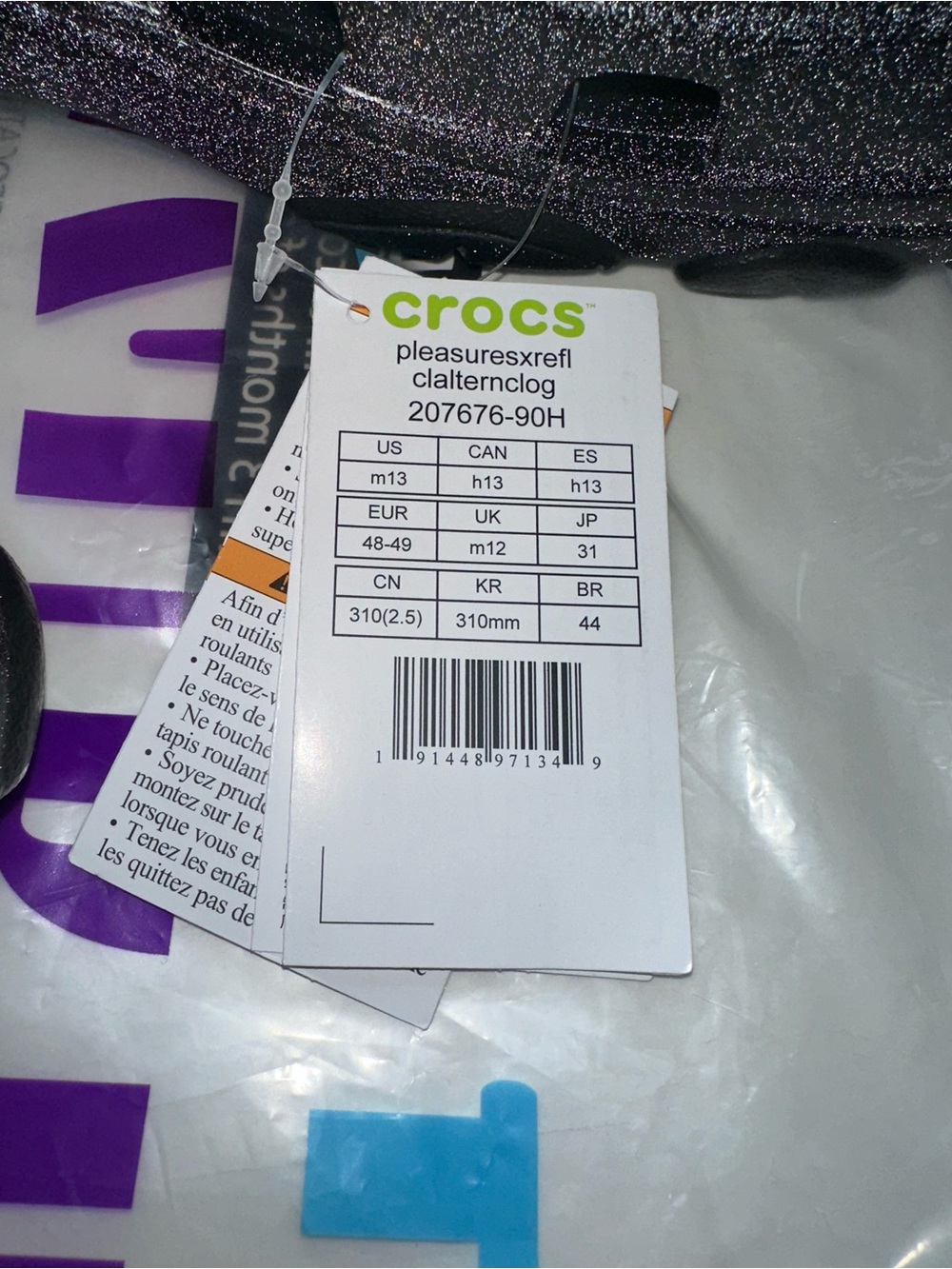 Pleasures x Crocs All-Terrain Clog Black 3m 2021 - Picture 6 of 9